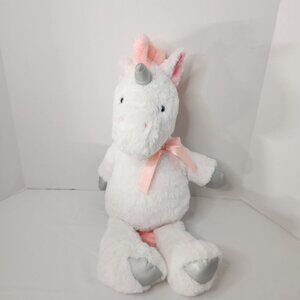 Metallic Plush White and Pink Unicorn by Spark Create Imagine